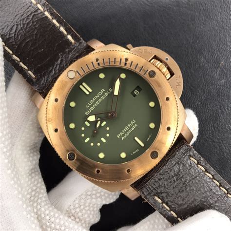 panerai bronzo green|panerai submersible bronzo green dial.